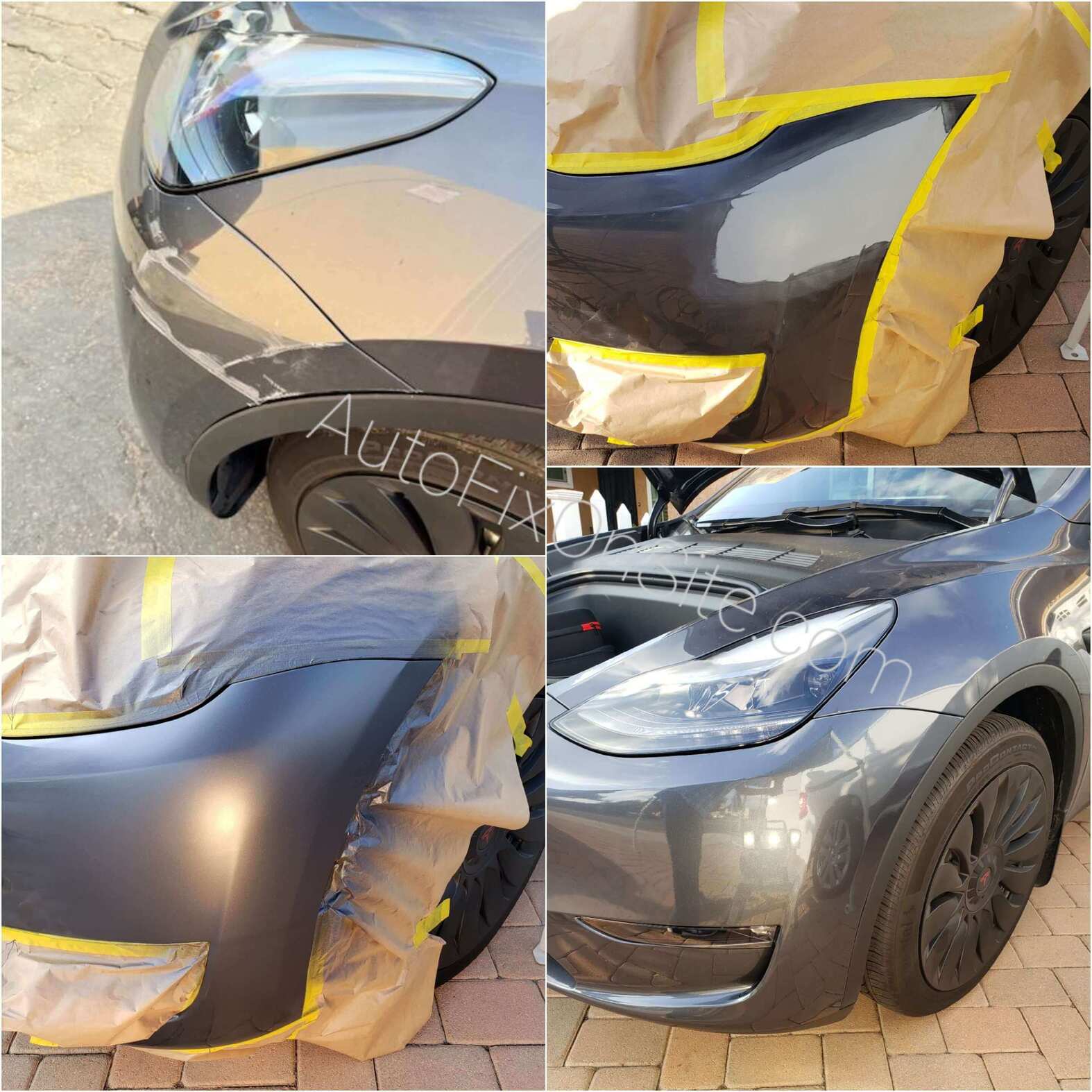 Professional Bumper Repair Services for Tesla Cars by AutoFixOnSite